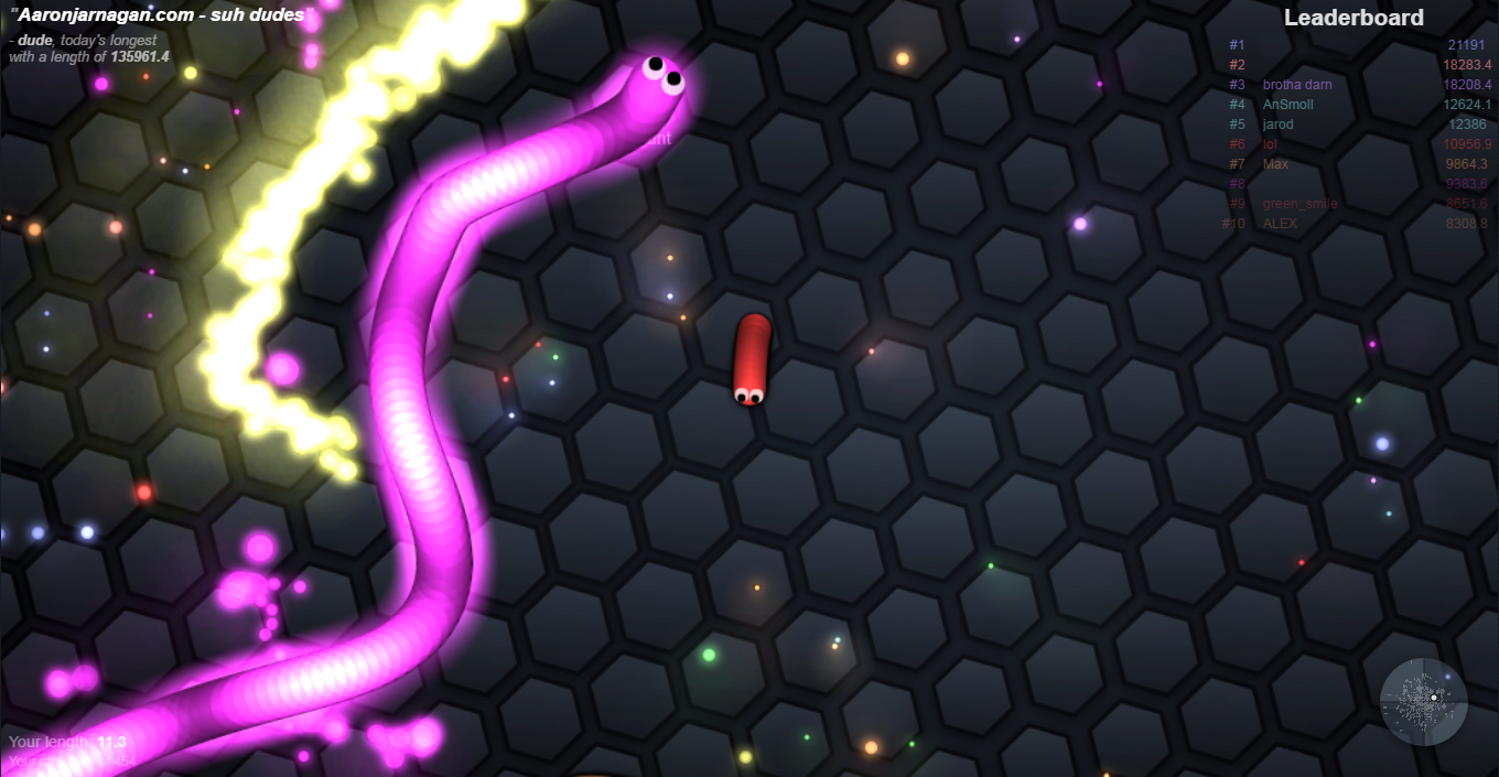 Slither.io gameplay