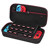 Custodia per Nintendo Switch – Younik Case Rigido da Viaggio Versione Aggiornata con più Spazio per 19 Cartucce, Caricabatteria Originale e altri Accessori per Nintendo Switch