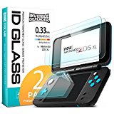 Pellicola Protettiva New Nintendo 2DS XL, Invisible Defender Glass 4 PCS Forte Protezione Trasparente Tecnologia Anti-Graffio, Anti-impronta digitale 2 Vetro Temperato per Top, 2 Pellicole per Bottom