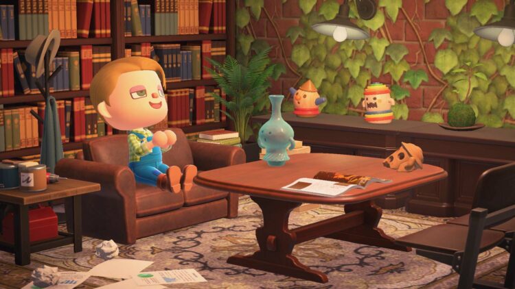 Una fantastica statua di Animal Crossing Gyroid creata con la ceramica