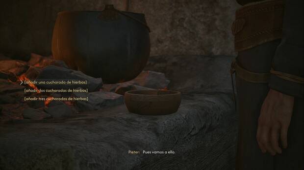 The Blood of Dawnwalker - Marchitarse, Coen prepara las hierbas de Anca