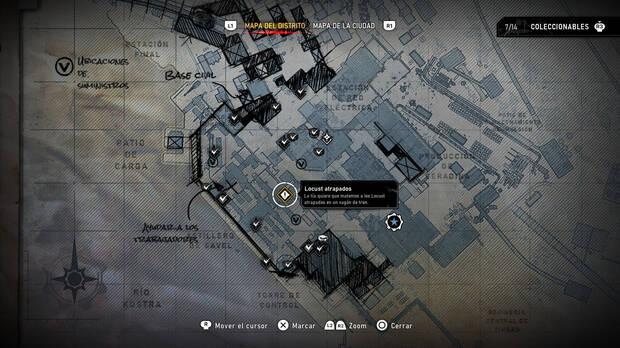 Gears of War: E-Day - Posizione sulla mappa dell'obiettivo secondario Locust intrappolati dell'Atto 4