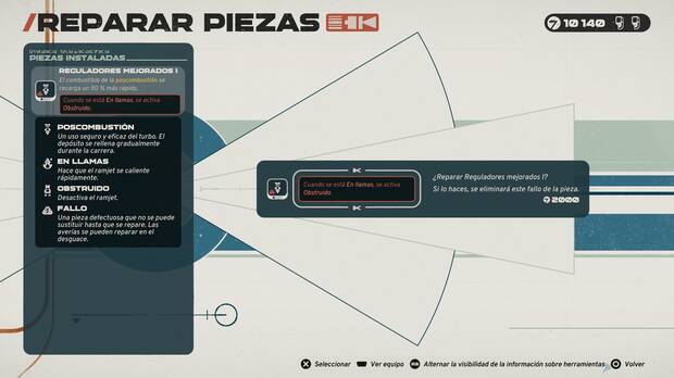 Star Wars: Galactic Racer - Eliminare guasti ai pezzi pagando i rottamai Ori e Per