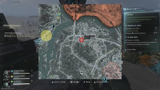Call of Duty: Modern Warfare 4 - cono de caza de teniente en el mapa del modo DMZ
