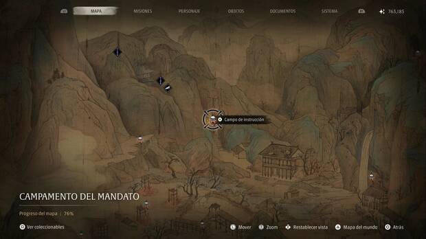 Phantom Blade Zero - Campamento del Mandato; ubicacin de la campana Campo de instruccin